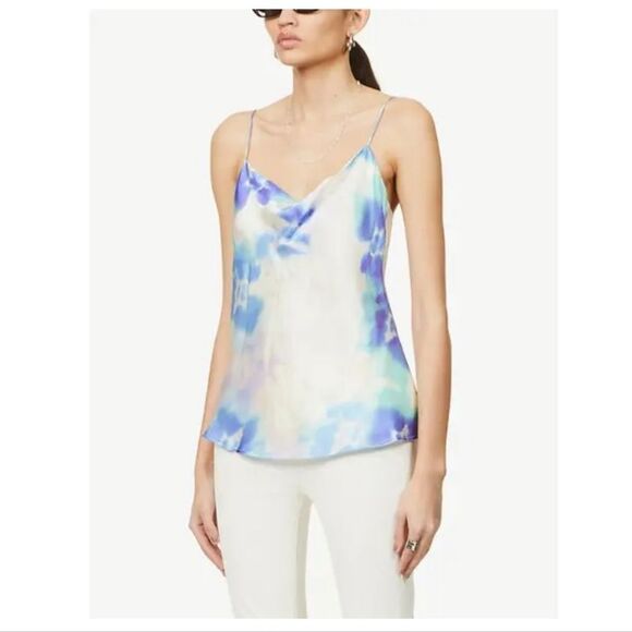 The Kooples Nwt Tie-Dye Silk-Satin Camisole - Picture 1 of 10